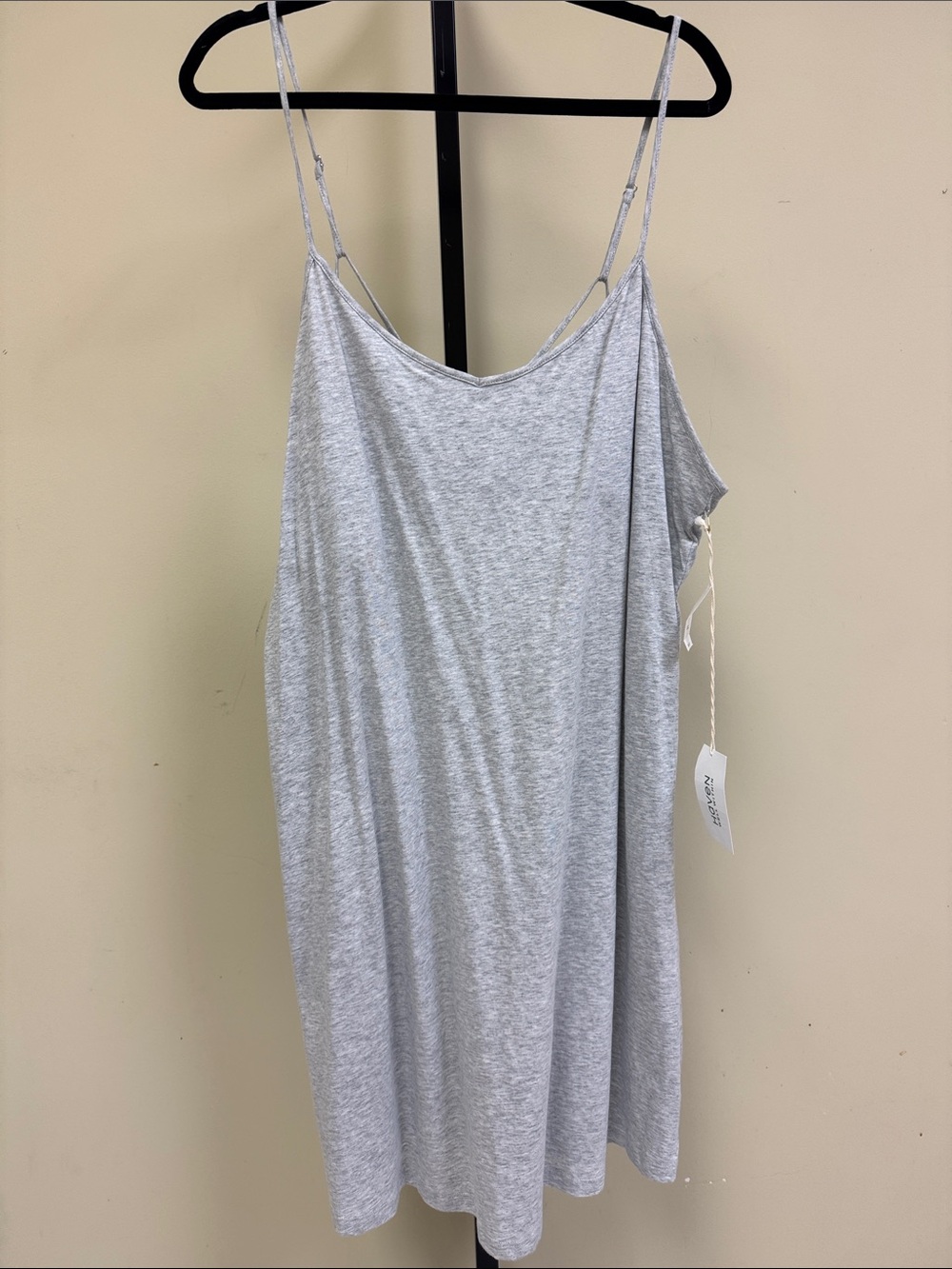 Women's Light Gray Spaghetti Strap Sleep Gown